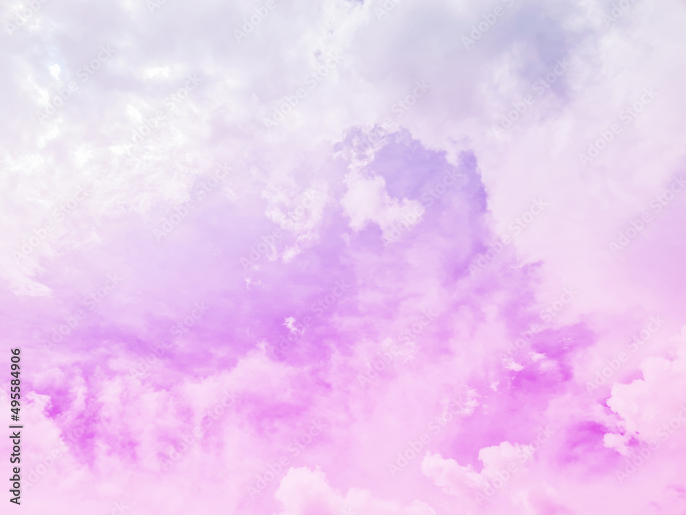 Soft clouds in pastel gradient for background.