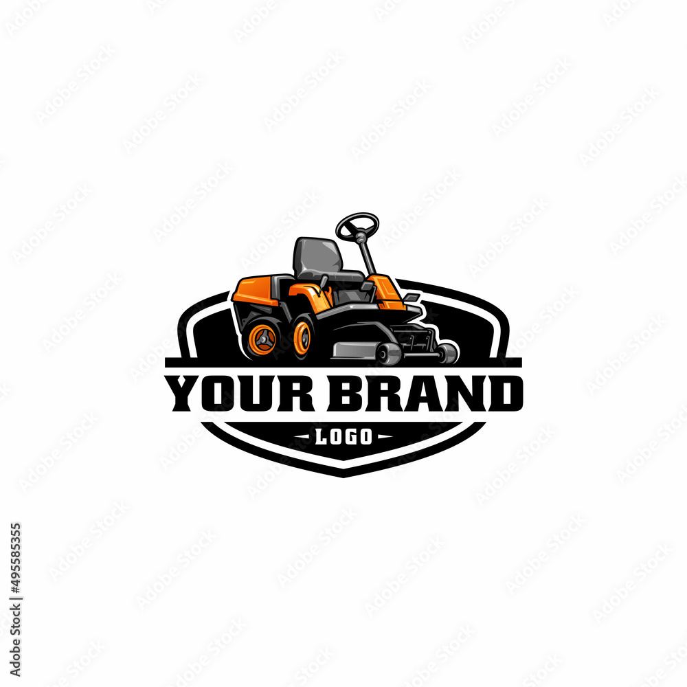 lawn mower isolated logo vector