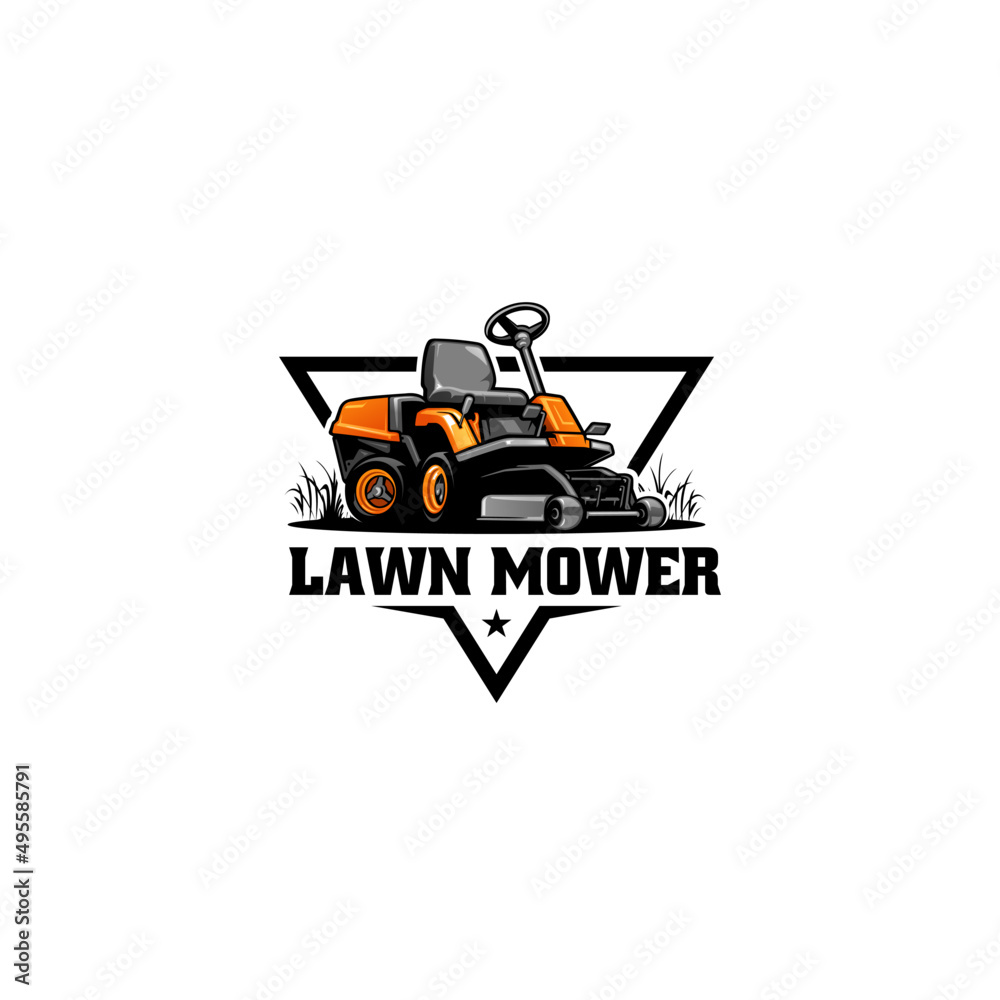 lawn mower isolated logo vector lawn mower isolated logo vector