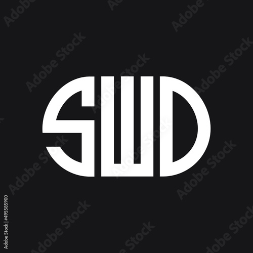 SWO letter logo design on black background. SWO creative initials letter logo concept. SWO letter design.