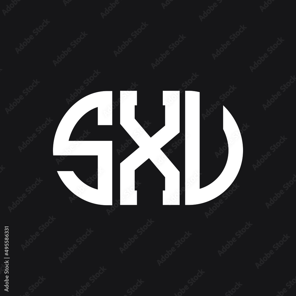 SXV letter logo design on black background. SXV creative initials letter logo concept. SXV letter design. SXV letter logo design on black background. SXV creative initials letter logo concept. SXV letter design.