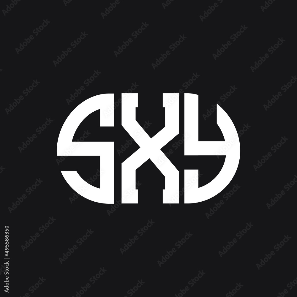 SXY letter logo design on black background. SXY creative initials letter logo concept. SXY letter design. SXY letter logo design on black background. SXY creative initials letter logo concept. SXY letter design.
