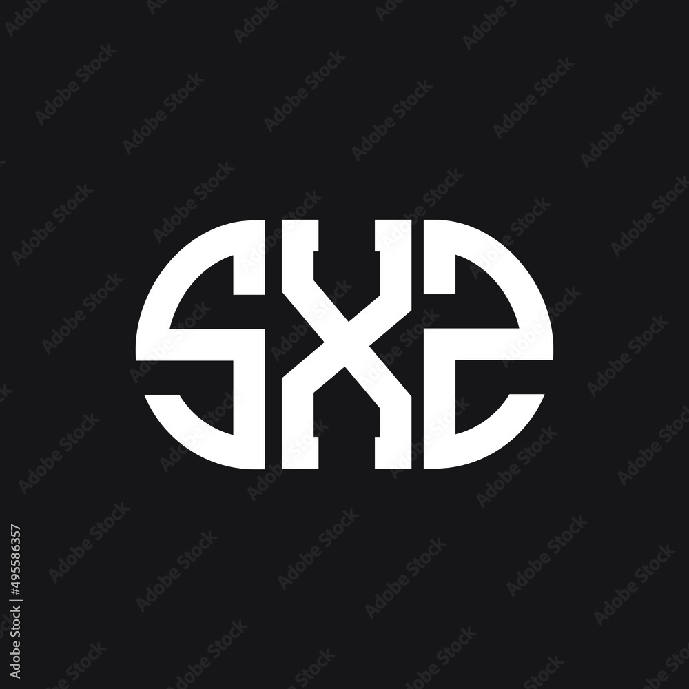 SXZ letter logo design on black background. SXZ  creative initials letter logo concept. SXZ letter design.