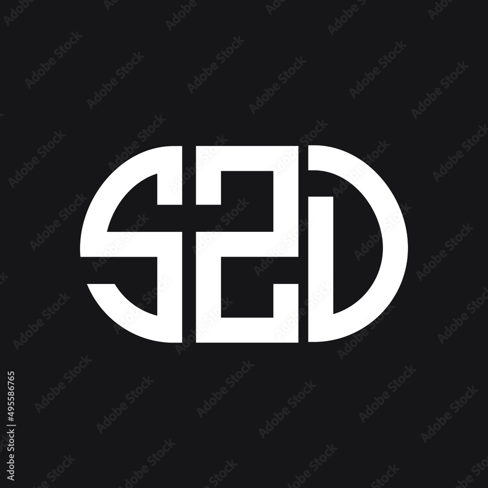 SZD letter logo design on black background. SZD creative initials letter logo concept. SZD letter design. SZD letter logo design on black background. SZD creative initials letter logo concept. SZD letter design.