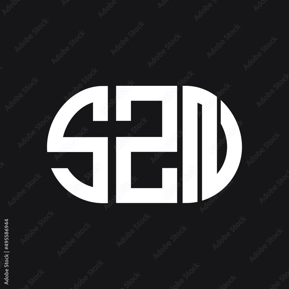 SZN letter logo design on black background. SZN creative initials letter logo concept. SZN letter design. SZN letter logo design on black background. SZN creative initials letter logo concept. SZN letter design.