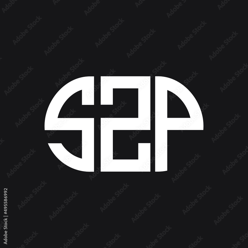 SZP letter logo design on black background. SZP creative initials letter logo concept. SZP letter design. SZP letter logo design on black background. SZP creative initials letter logo concept. SZP letter design.
