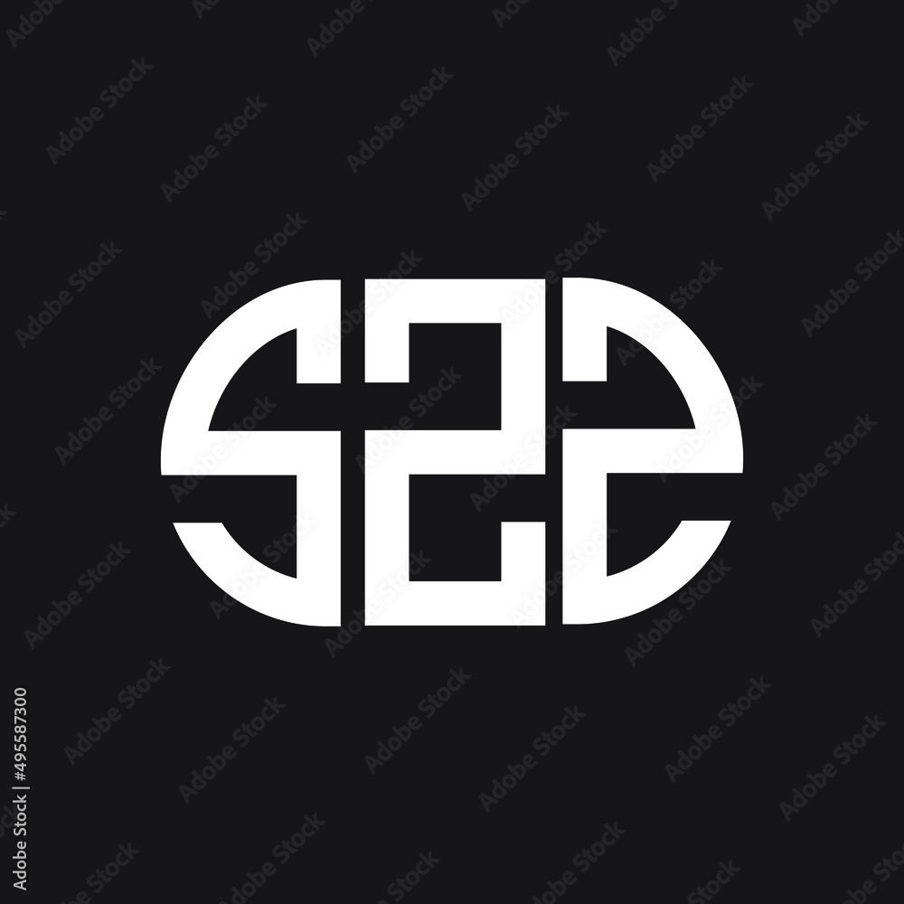 SZZ letter logo design on black background. SZZ creative initials letter logo concept. SZZ letter design. SZZ letter logo design on black background. SZZ creative initials letter logo concept. SZZ letter design.