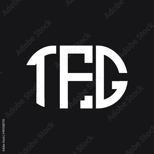 TFG letter logo design on Black background. TFG creative initials letter logo concept. TFG letter design. 