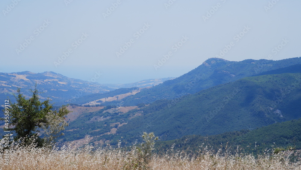 Beautiful panoramic landscape of Italian dolomites