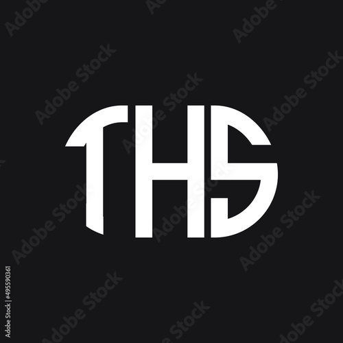 THS letter logo design on Black background. THS creative initials letter logo concept. THS letter design. 