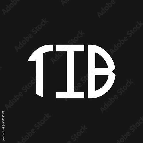 TIB letter logo design on Black background. TIB creative initials letter logo concept. TIB letter design. 
