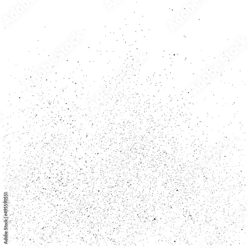 Black grainy texture isolated on white background. Distress overlay textured. Grunge design elements.