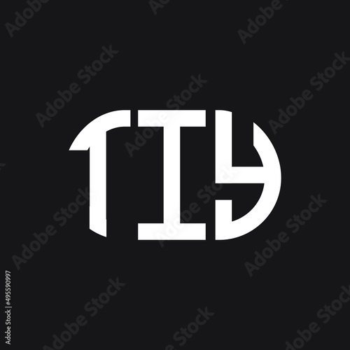 TIY letter logo design on Black background. TIY creative initials letter logo concept. TIY letter design. 