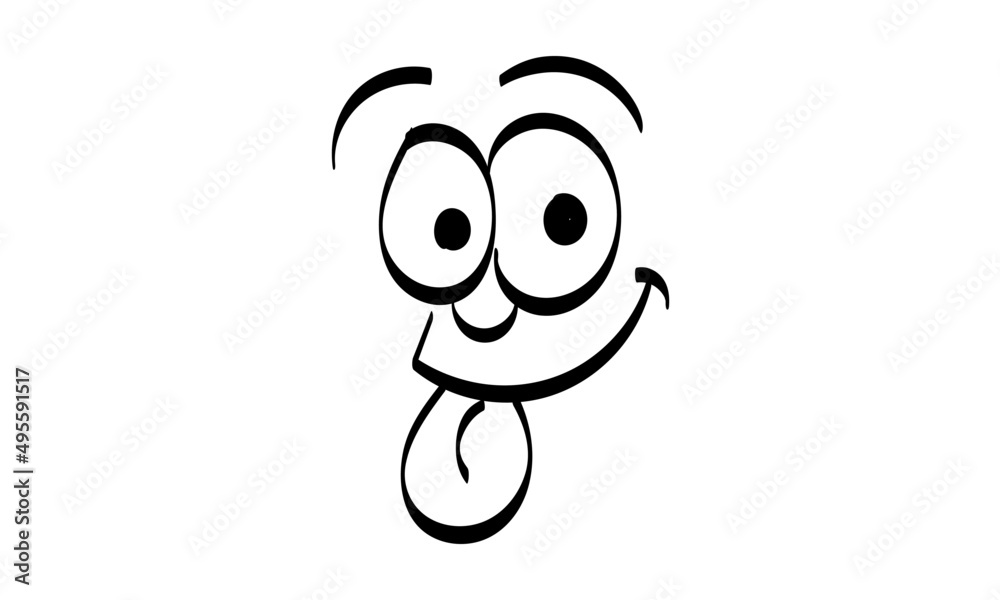 Cute face expressions for print or use as stickers, card, poster or T shirt Cute face expressions for print or use as stickers, card, poster or T shirt