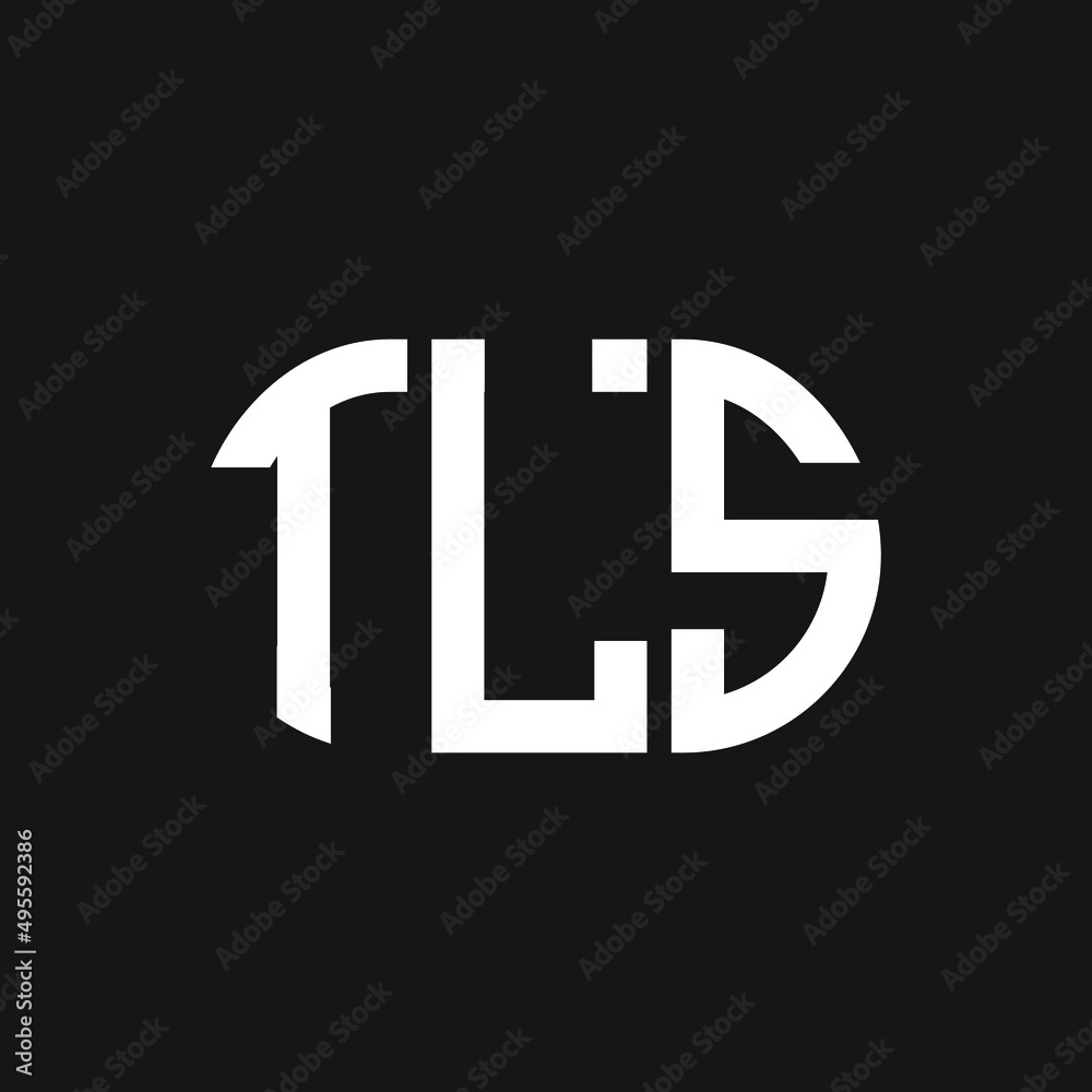 Obraz premium TLS letter logo design on Black background. TLS creative initials letter logo concept. TLS letter design. 