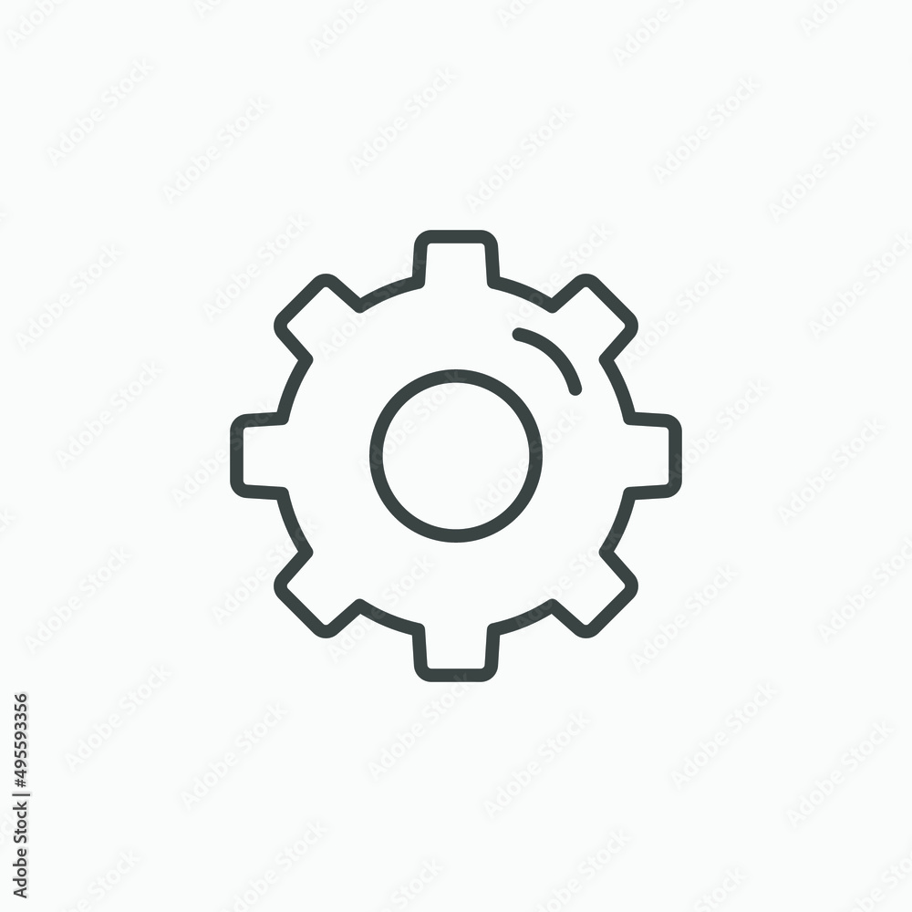 gear, setting icon vector isolated	