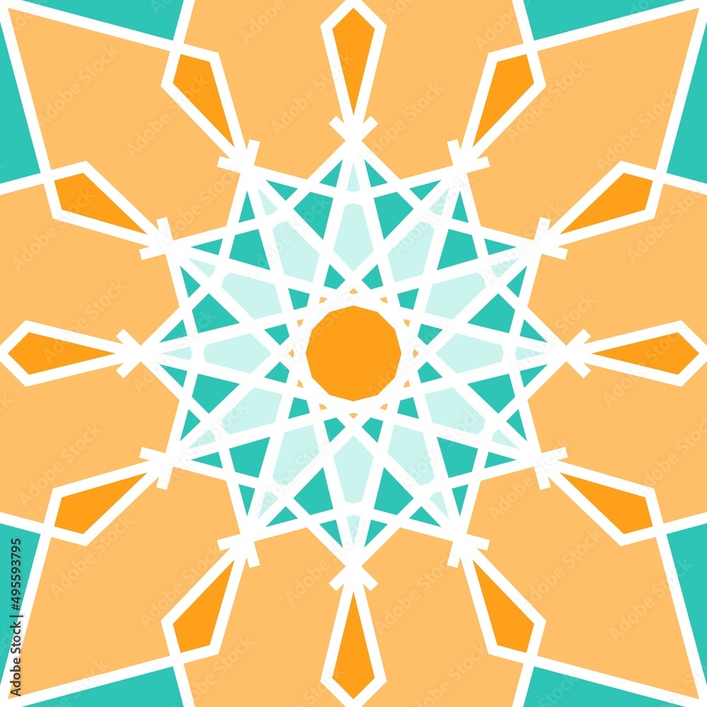 Abstract Simple Mandala Art for Ornamental