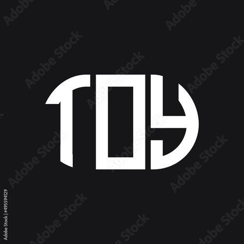 TOY letter logo design on Black background. TOY creative initials letter logo concept. TOY letter design. 