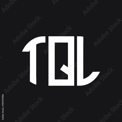 TQL letter logo design on Black background. TQL creative initials letter logo concept. TQL letter design. 