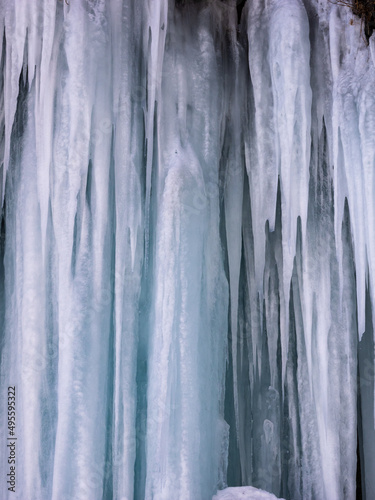 Close up of icefalls (Shiraoi, Hokkaido, Japan) photo