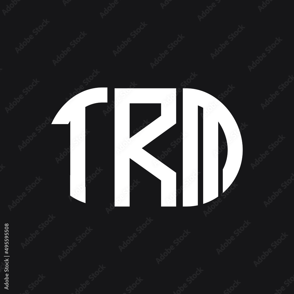 TRM letter logo design on black background. TRM creative initials letter logo concept. TRM letter design. TRM letter logo design on black background. TRM creative initials letter logo concept. TRM letter design.
