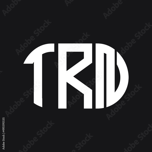 TRN letter logo design on black background. TRN  creative initials letter logo concept. TRN letter design.