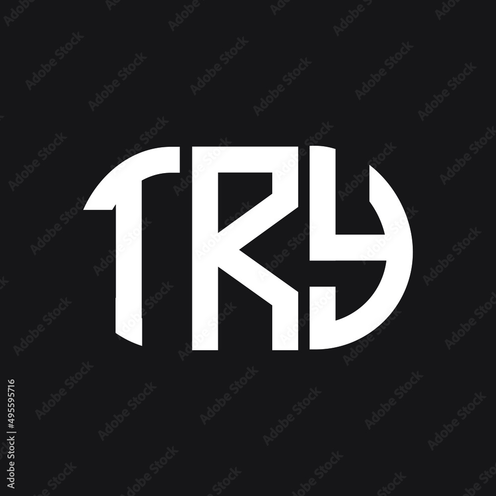 TRY letter logo design on black background. TRY creative initials letter logo concept. TRY letter design. TRY letter logo design on black background. TRY creative initials letter logo concept. TRY letter design.