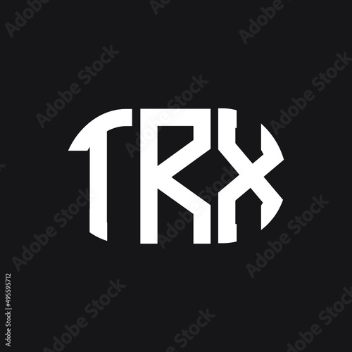TRX letter logo design on black background. TRX  creative initials letter logo concept. TRX letter design.