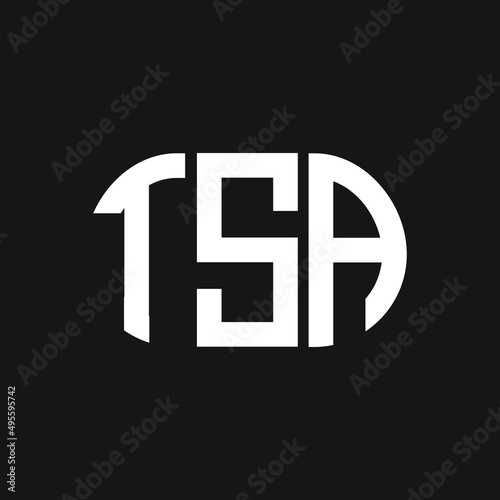 TSA letter logo design on black background. TSA  creative initials letter logo concept. TSA letter design.