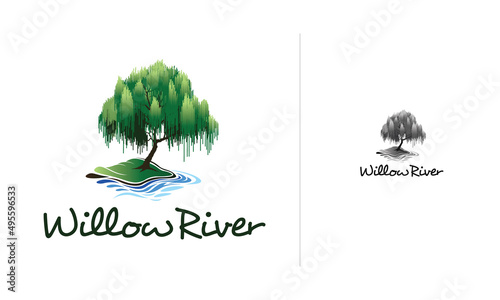 Willow Tree Vector Logo Template. That was created to highlight the organic. This concept could be used for recycling, environmental associations, landscape business, park, home developers, farms.