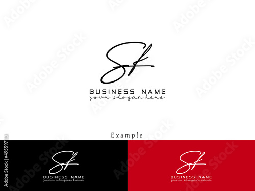 Initial SF Logo Letter Design, Sf fs Signature Letter Vector Icon Design for beauty and fashion business