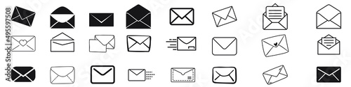Envelope icon vector set. Mail illustration sign collection. Letter symbol. Post logo. photo