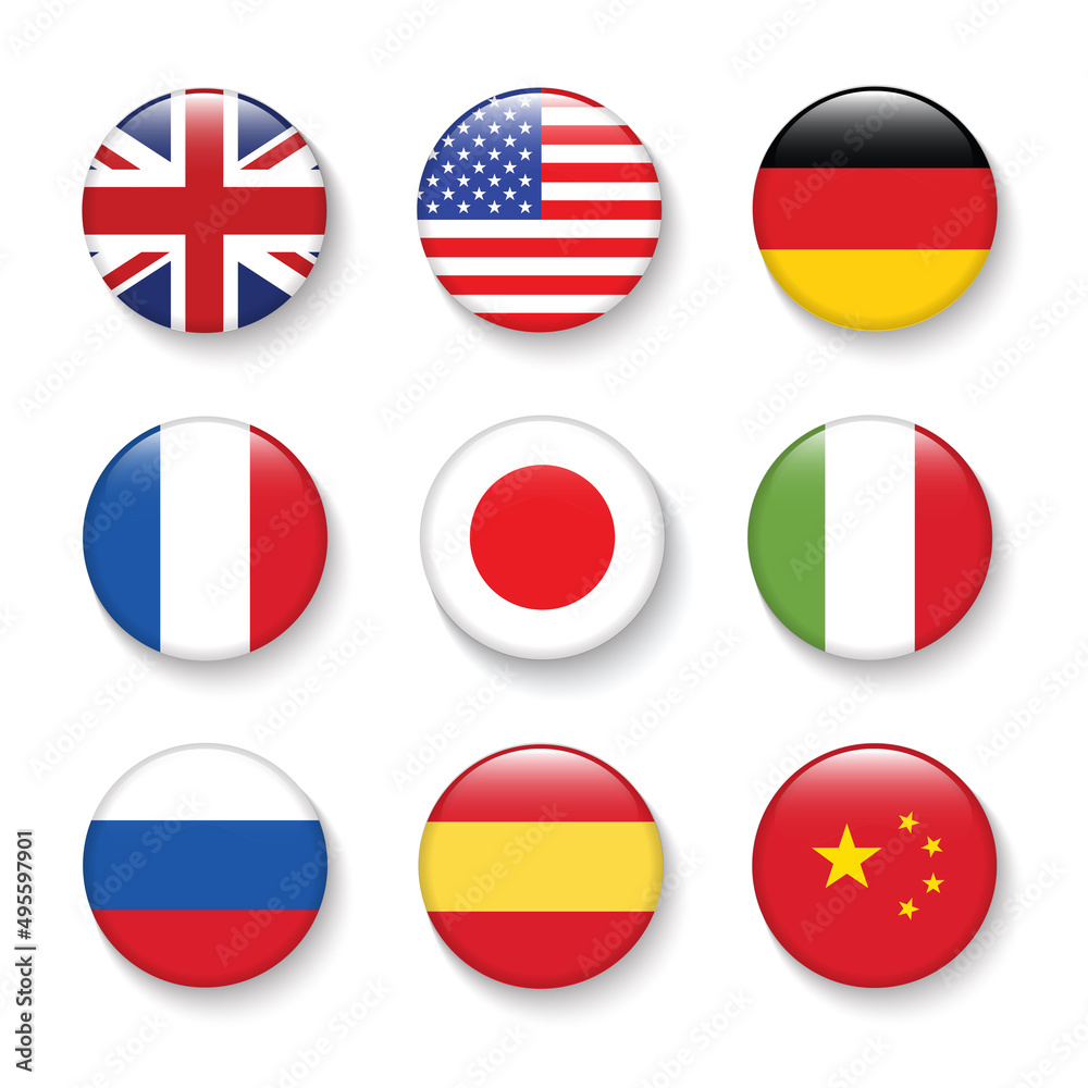International Flag set in Circle , vector Design Elemant illustration International Flag set in Circle , vector Design Elemant illustration