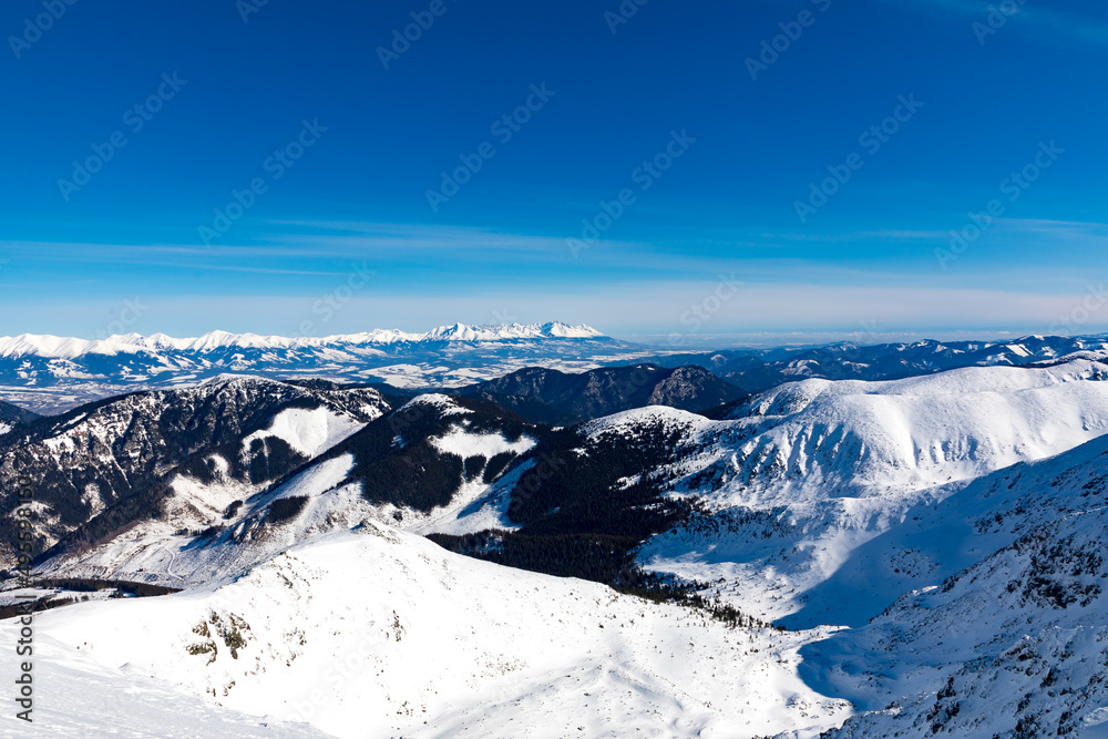 Fototapeta premium Low Tatras mountains in Slovakia, Jasna 20022