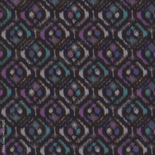 Seamless Ikat Diamond Patterns dark
