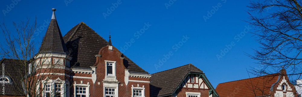 tile roofs of houses in germany