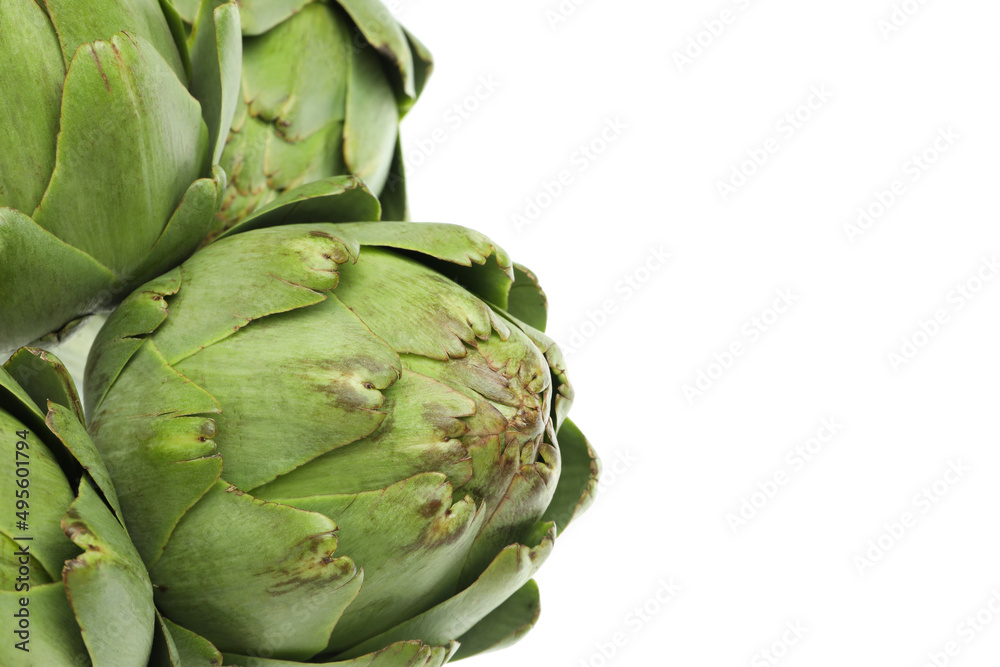 Fresh raw artichoke isolated on white background Fresh raw artichoke isolated on white background