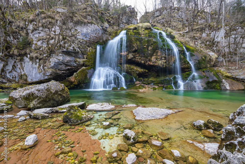 Obraz premium Waterfall Virje (Slap Virje), Triglavski national park, Slovenia