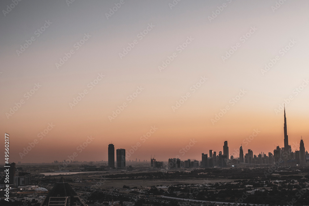 Dubai, Skyline, Sonnenuntergang, Sunset, Stadt