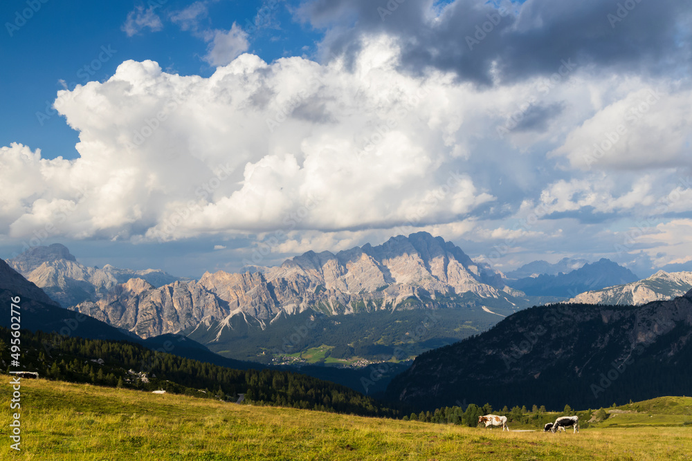 Landscape near Passo Giau in Dolomites, Italy