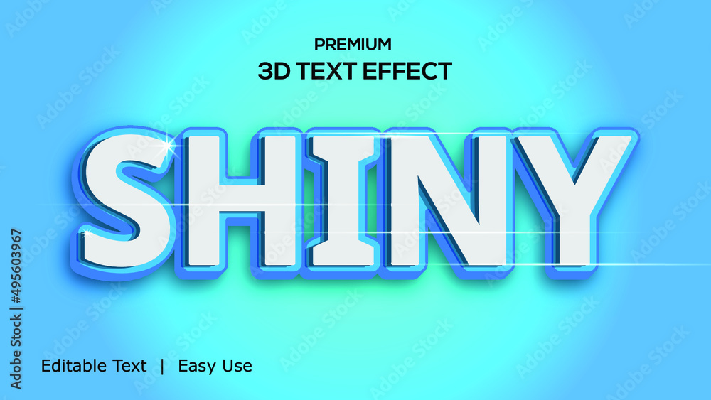 Obraz premium Shiny editable 3d text style effect 