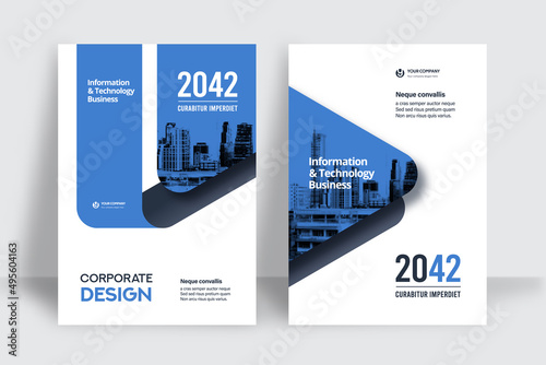 City Background Business Book Cover Design Template