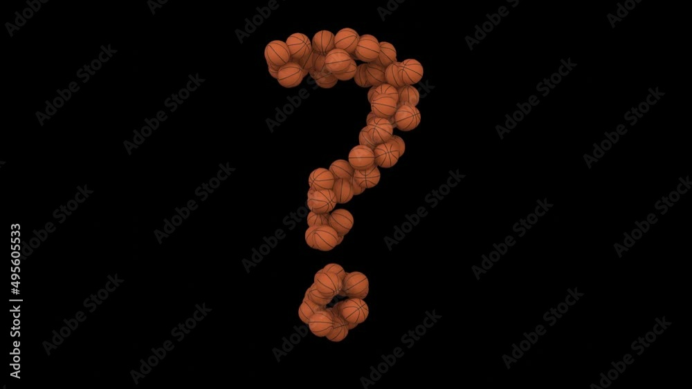 Basketball Looping Animation Question Mark Stock Video | Adobe Stock