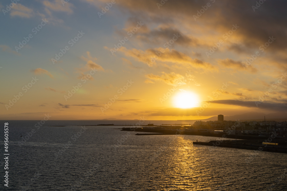 Sunset at Lanzarote, Spain