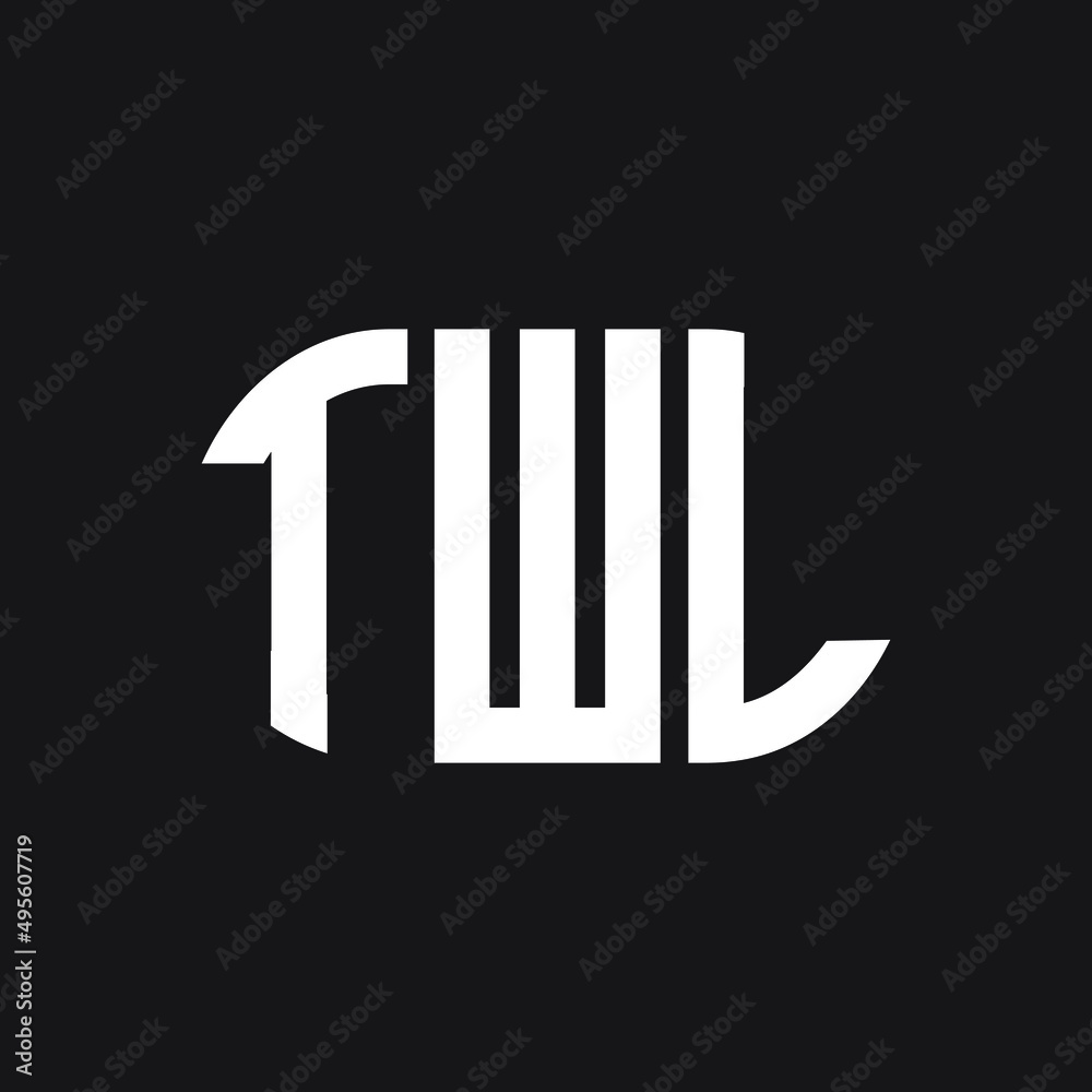 TWL letter logo design on Black background. TWL creative initials letter logo concept. TWL letter design. 
