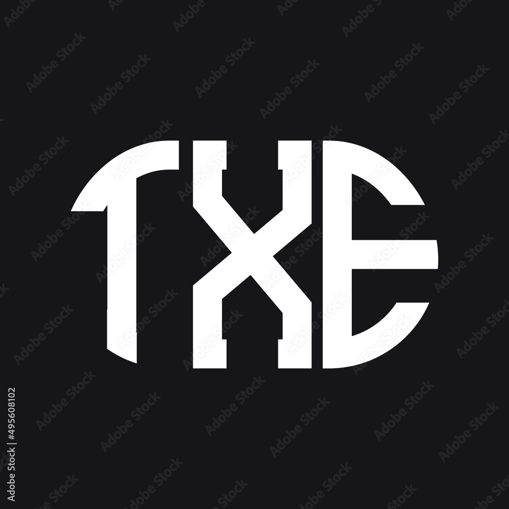 TXE letter logo design on Black background. TXE creative initials letter logo concept. TXE letter design .
TXE letter logo design on Black background. TXE creative initials letter logo concept. TXE letter design .