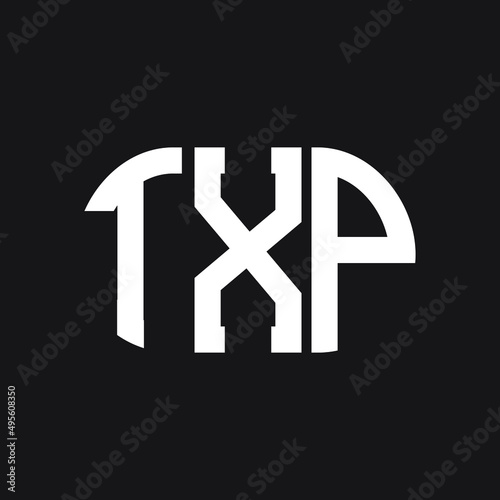 TXP letter logo design on Black background. TXP creative initials letter logo concept. TXP letter design. 