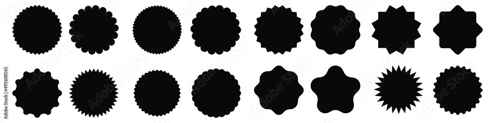 Sunburst icons vector set. Starburst badges icon. Price sticker illustration. Design elements for promo, adds and offers. Sunburst icons vector set. Starburst badges icon. Price sticker illustration. Design elements for promo, adds and offers.