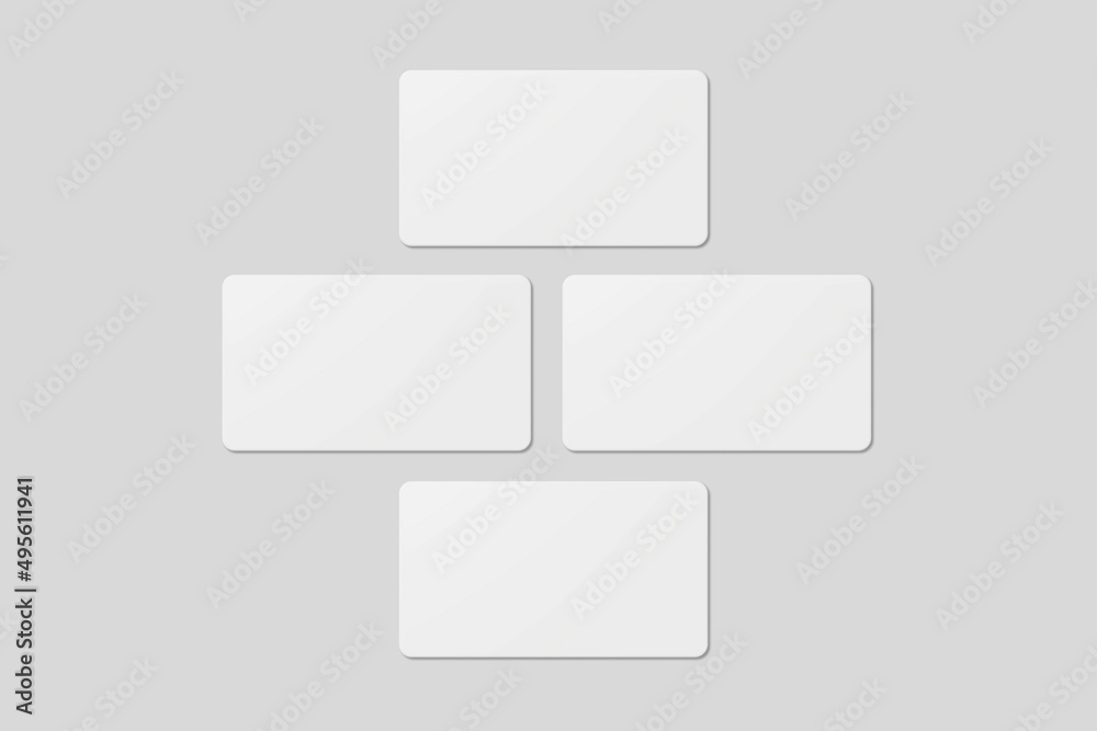 Blank business card for mockup. 3D Render. Blank business card for mockup. 3D Render.