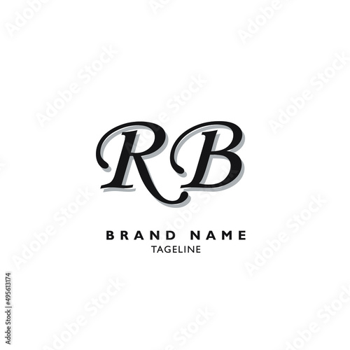 RB logo template monogram graphic symbol logotype vector illustration